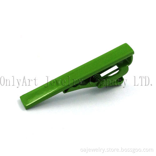 High Polished Blue Baked Enamel Tie Clip (OATC0043)